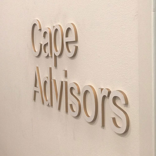 cape advisors sign board